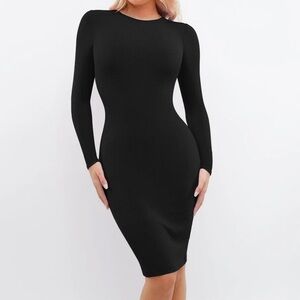Black Popilush long sleeve dress-shapewear